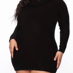 Mini Sweater Dress Black 2x